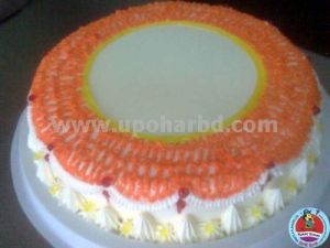 cake with orange design