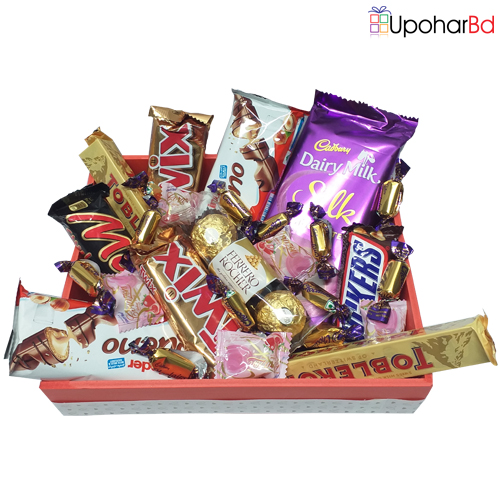 Assorted chocolate package with love