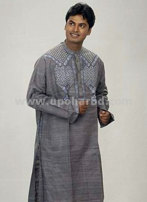 Ash colour cotton panjabi