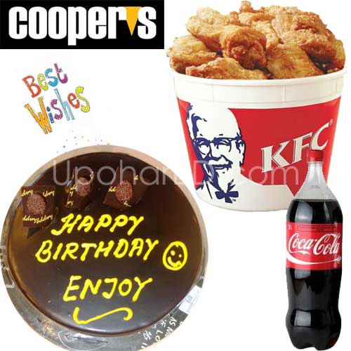 KFC and Coopers chocolate cake combo