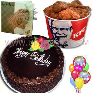 KFC and chocolate cake combo