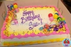 cake with birthday balloons design