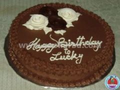 cake with chocolate top