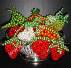 Crystal handicraft fruit bowl