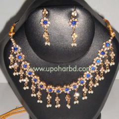 Jewelry set with blue colour stone