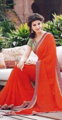 Achol and par with large kolka design on simar jorget sharee