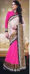 Half Brashu merun jorjet with kuci siquence butics border with cumkir work