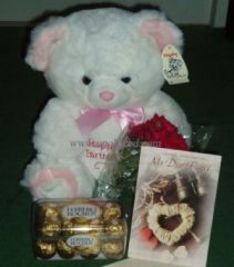 Teddy bear & Ferrero Rocher package