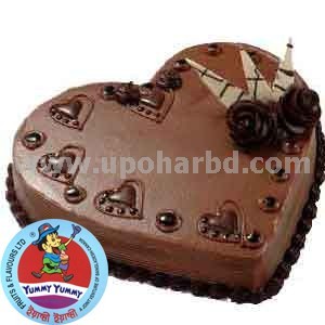 cake with lots of heart and rich chocolate