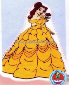 Cartoon shape cake with gorgeous dress