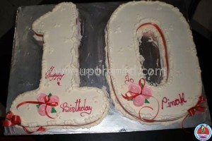 Double number cake with light design