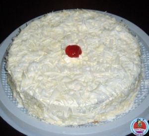 cake with snow flakes