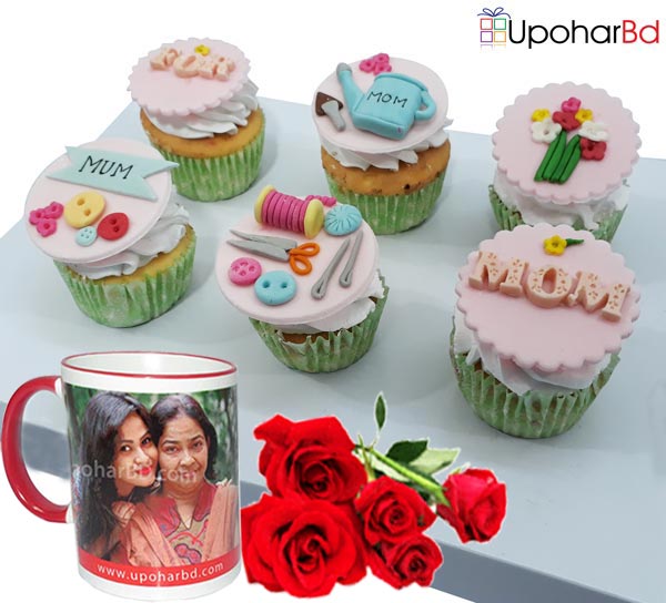 6 Cupcake with a Personalize Photo Mug