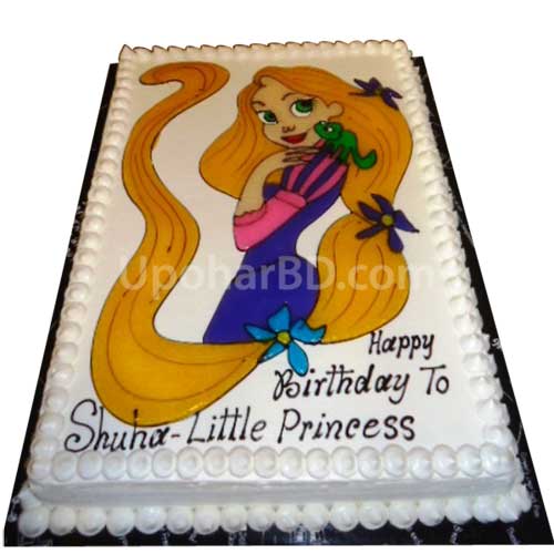 Tangled designed cake