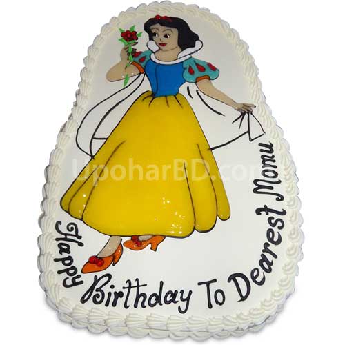 Snow white design cake