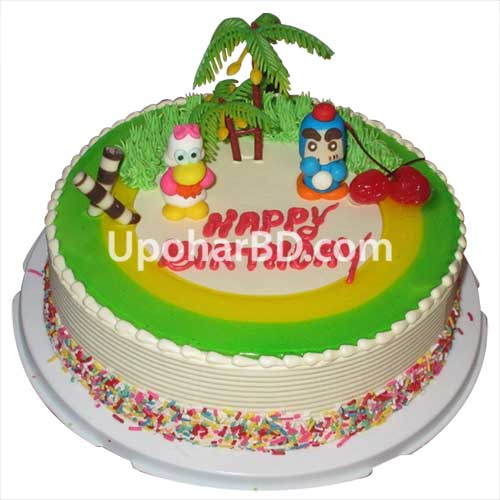 Vanilla Cartoon Candy Cake