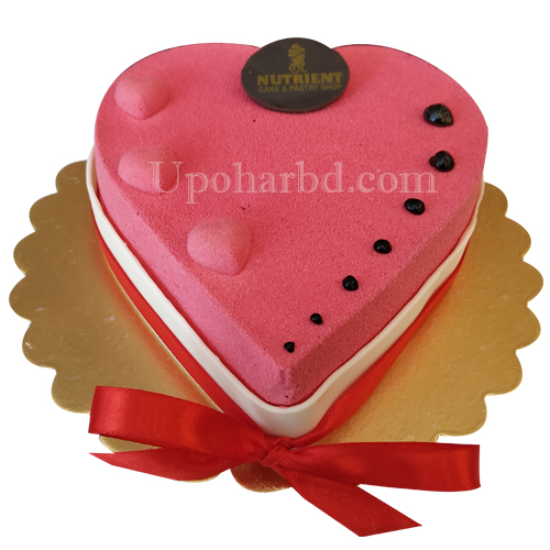 Heart shaped Raspberry Mousse Cake