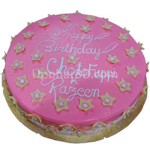 Pink Star Cake