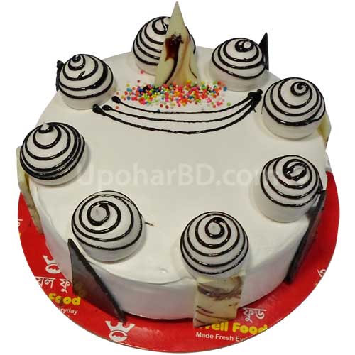 White Ball Vanilla Cake