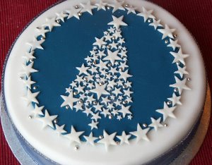 Christmas cake with stars