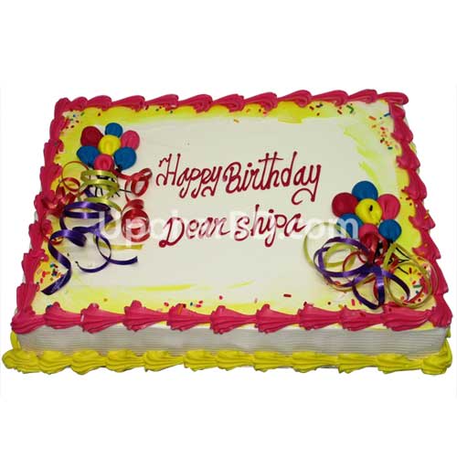 Cake with birthday balloons design
