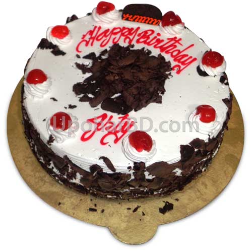 Black forest cake with lots of cherry