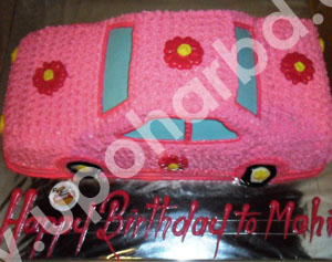 Car shape cake for her
