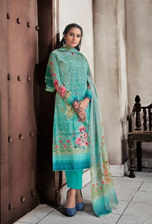 salwar kameez near me deep sky blue party outfit pohela boishakh dress design 2019