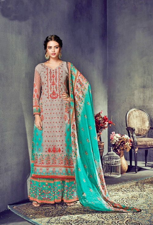 Persian Green Color Georgette Suit For Her