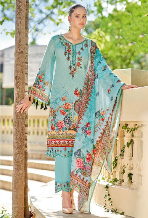 Paled Turquoise Color Suit For Her