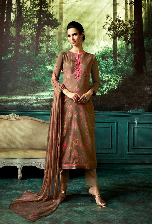 Grey Tilla & Aari Fusion All Over Embroidered Kashmiri Suit | Angad  Creations-bdsngoinhaviet.com.vn