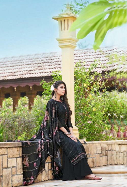 Ink Black Embroidery Suit