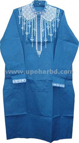 Dark Sky blue cotton panjabi