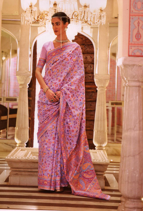 Lilac - Purple Handloom Saree