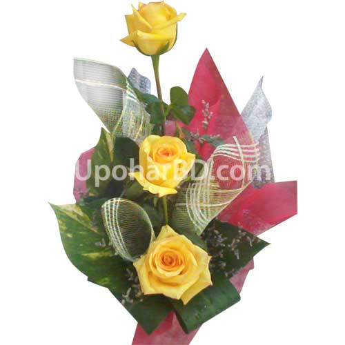 Yellow Rose Basket