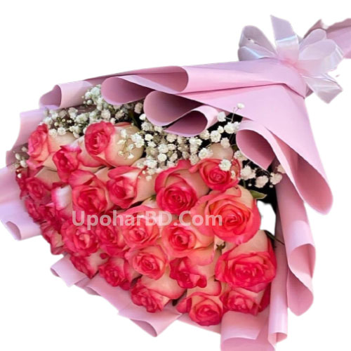 Handy Bouquet Of Shade-pink Roses