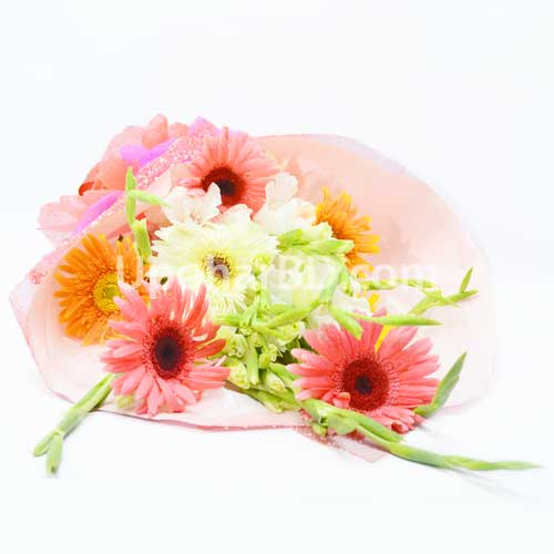 Gerbera and Glado Flower Bouquet