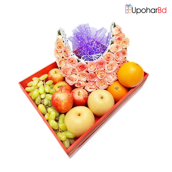 Healthy Fruits With A Flower Bouquet