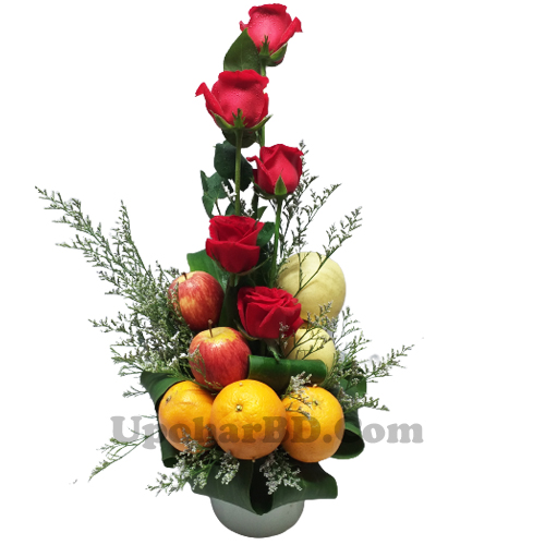 Fruit Arrangement With Rose