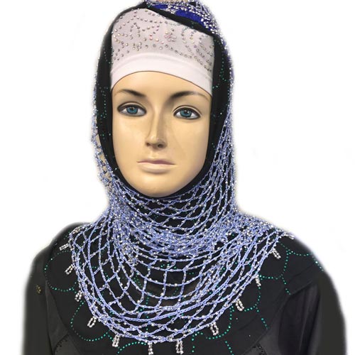Black and blue hijab set