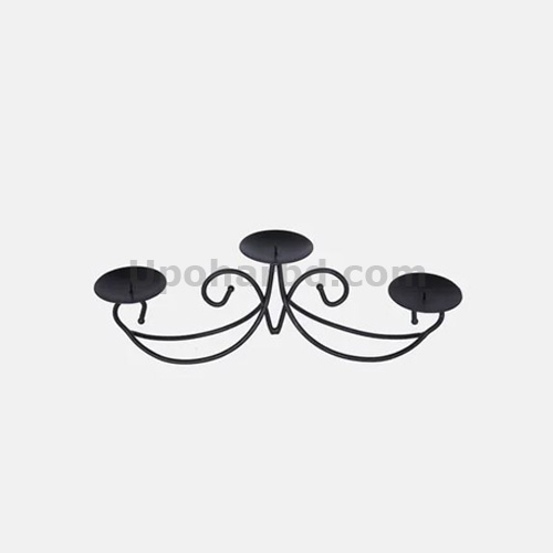 Black Wrought Iron Candle Stand