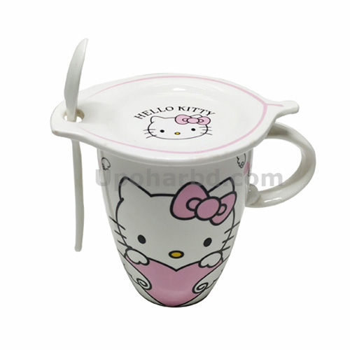 Hello Kitty coffee mug with lid
