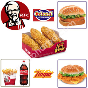 KFC burger and hot wings  combo