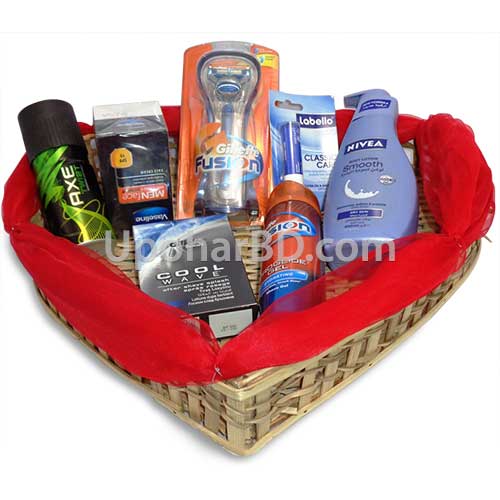 Package for him with personal care items