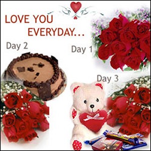 I Love You everyday with red roses