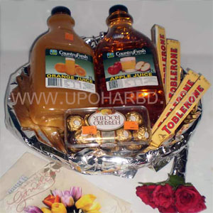 Juice and chocolate package