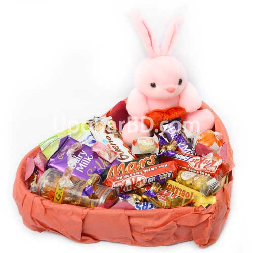 Chocolate hamper with teddy