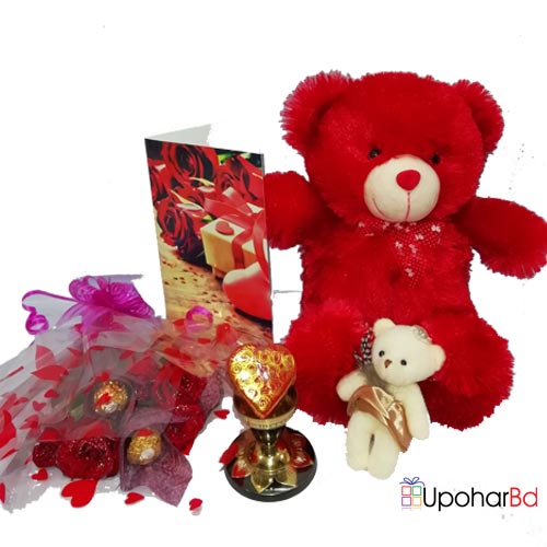 Red for love valentine hamper