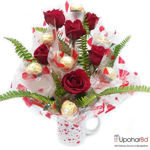 Valentine chocolate bouquet