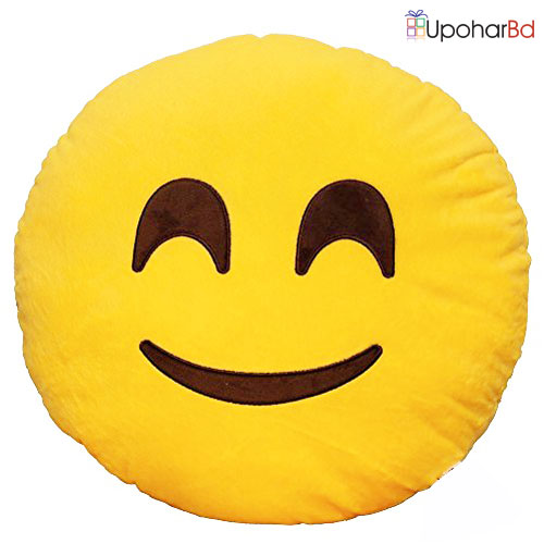 Smiling Face And Eyes Emoji Cushion